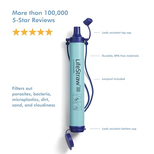 LifeStraw Personal Water Filter for Hiking, Camping, Travel, and Emergency Preparedness