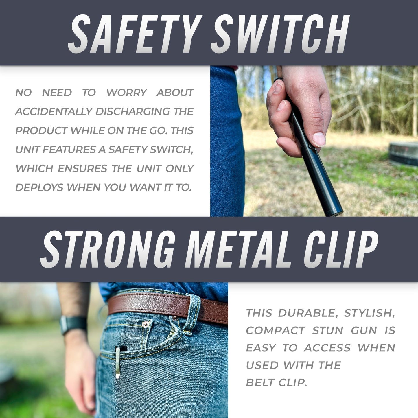 Streetwise Pain Pen 25,000,000 Stun Gun for Self Defense - Tactical Stun Pen for Women and Men, USB Rechargeable, Battery Indicator, Durable Clip, Compact and Concealable for Protection
