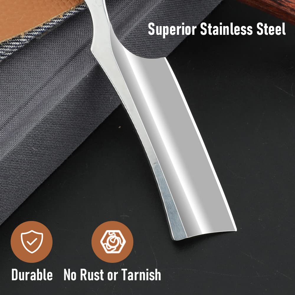Straight Razor With Strope - Professional Straight Edge Barber Premium Stainless Steel Shaver With Shaving Strop for Men Home & Salon Grooming Using (NO.153)