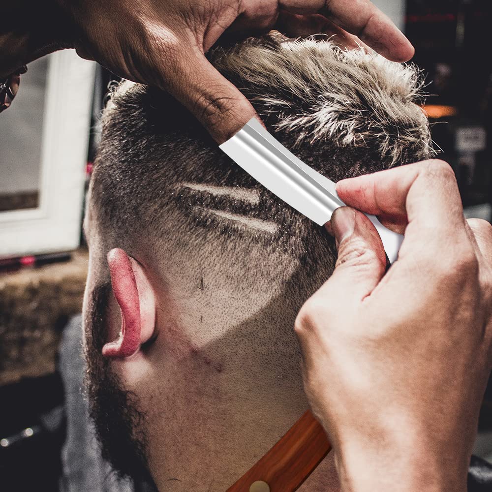 Straight Razor With Strope - Professional Straight Edge Barber Premium Stainless Steel Shaver With Shaving Strop for Men Home & Salon Grooming Using (NO.153)