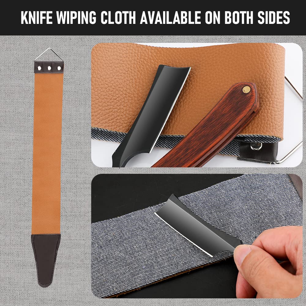 Straight Razor With Strope - Professional Straight Edge Barber Premium Stainless Steel Shaver With Shaving Strop for Men Home & Salon Grooming Using (NO.153)