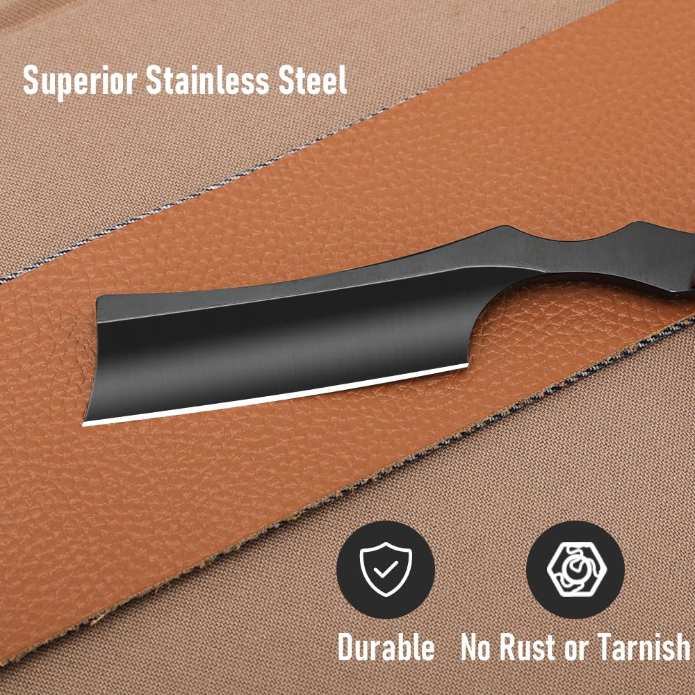 Straight Razor With Strope - Professional Straight Edge Barber Premium Stainless Steel Shaver With Shaving Strop for Men Home & Salon Grooming Using (NO.153)