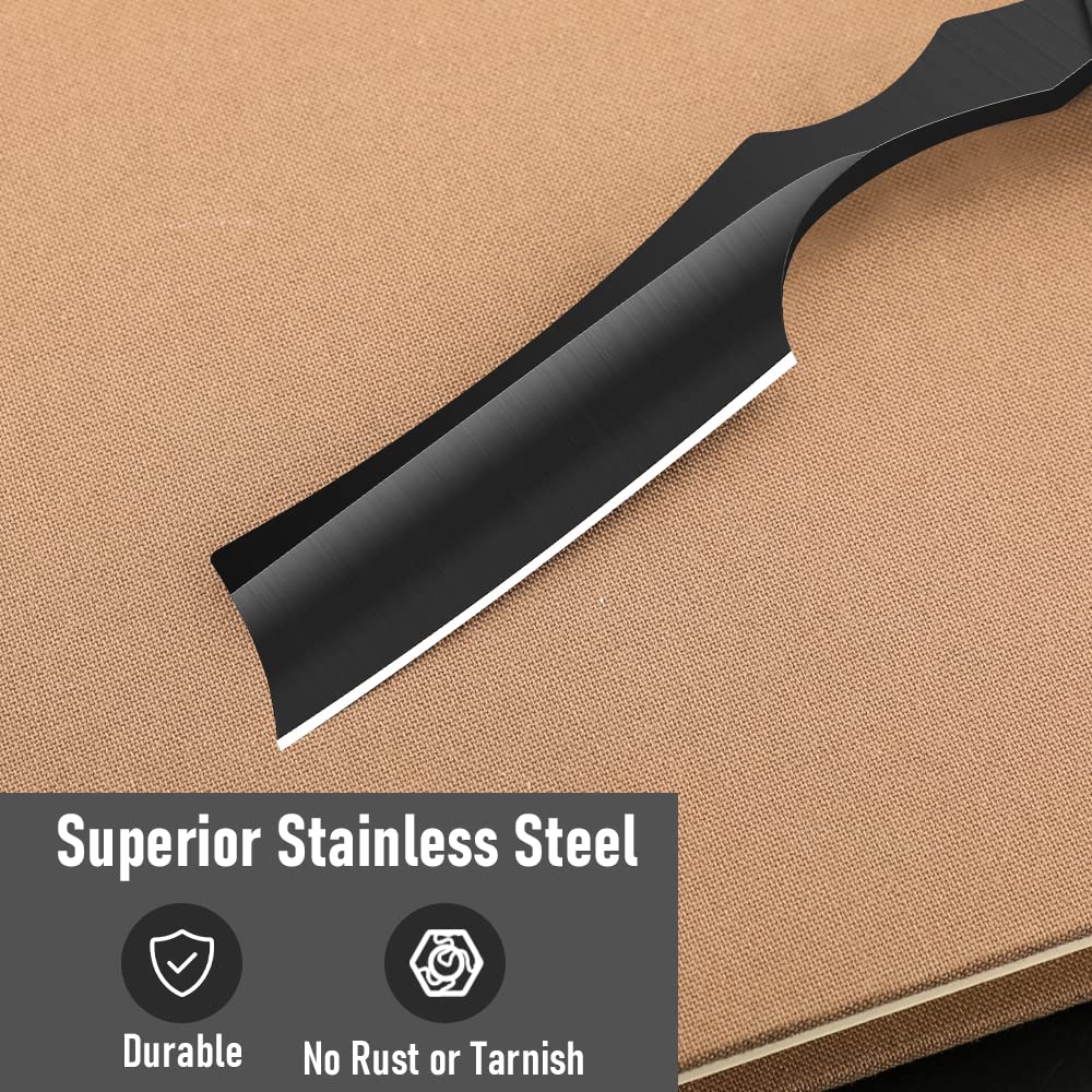 Straight Razor With Strope - Professional Straight Edge Barber Premium Stainless Steel Shaver With Shaving Strop for Men Home & Salon Grooming Using (NO.153)