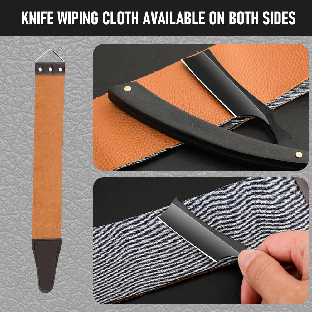 Straight Razor With Strope - Professional Straight Edge Barber Premium Stainless Steel Shaver With Shaving Strop for Men Home & Salon Grooming Using (NO.153)
